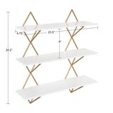 Kate and Laurel Islay Modern Floating Wall Shelves - 24x5x25.25