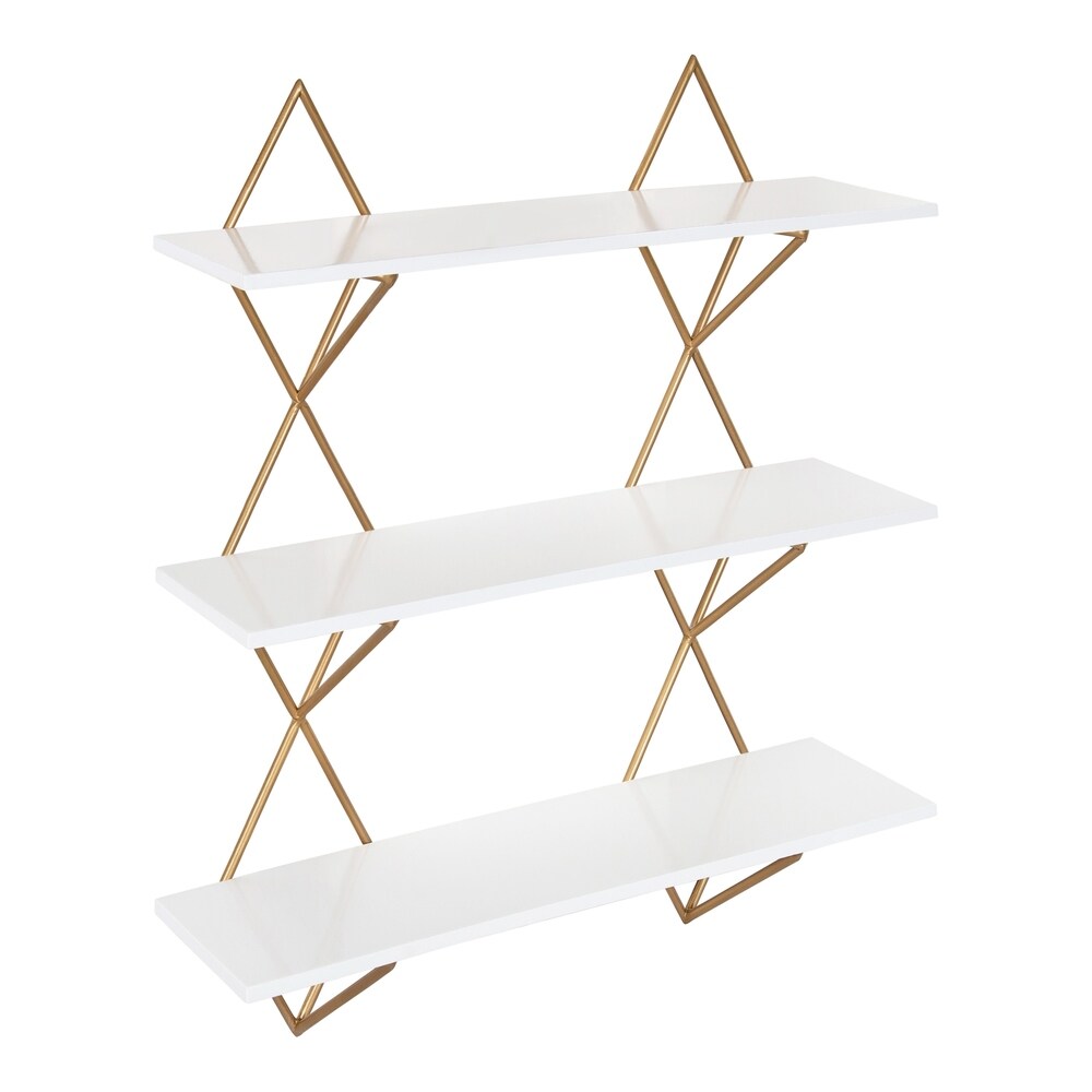Kate and Laurel Islay Modern Floating Wall Shelves - 24x5x25.25
