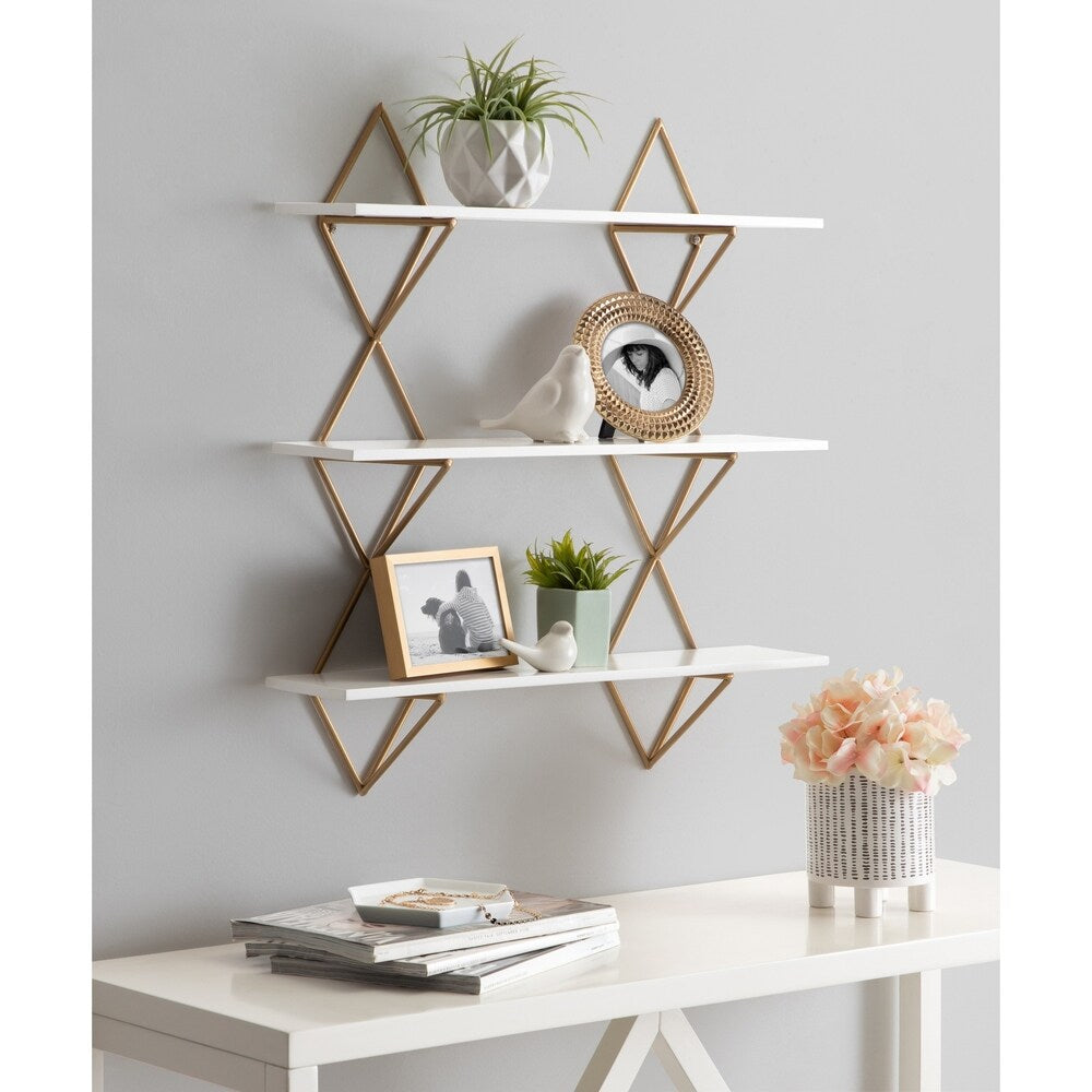 Kate and Laurel Islay Modern Floating Wall Shelves - 24x5x25.25