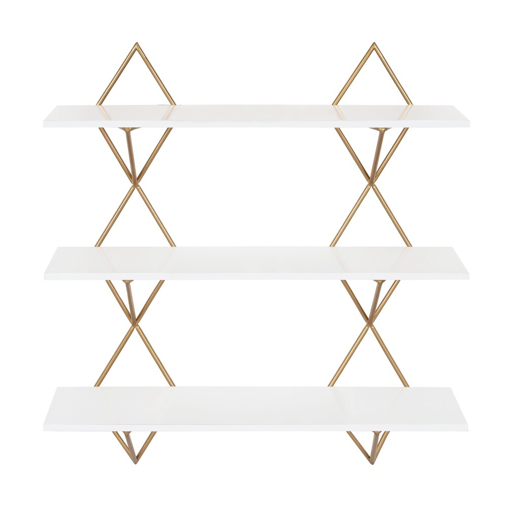 Kate and Laurel Islay Modern Floating Wall Shelves - 24x5x25.25