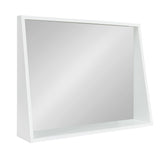 Kate and Laurel Jarden Recessed Wall Mirror with Shelf - White - 20X26