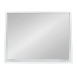 Kate and Laurel Jarden Recessed Wall Mirror with Shelf - White - 20X26