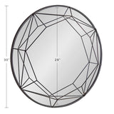 Kate and Laurel Keyleigh Round Metal Framed Wall Mirror