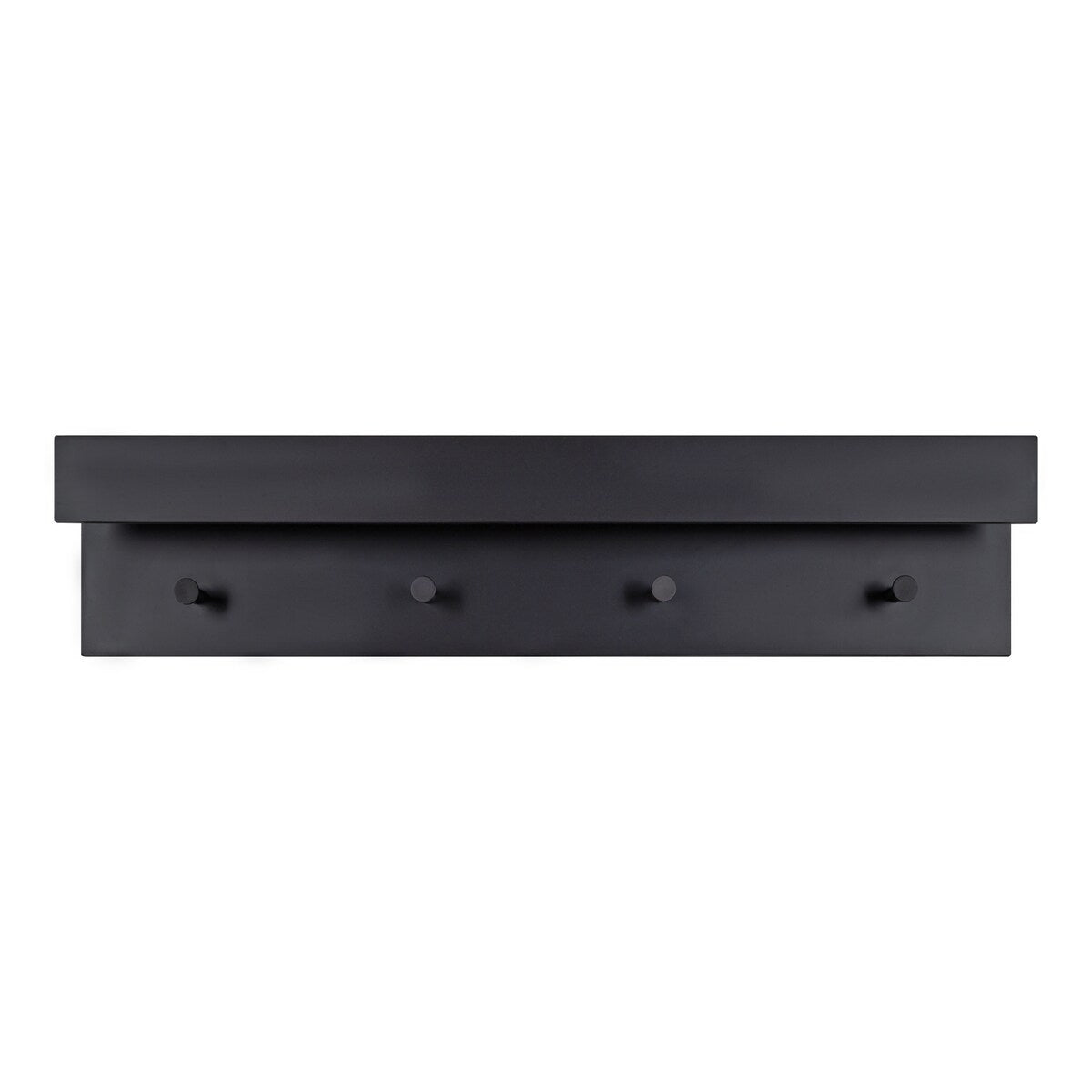 Kate and Laurel Levie Wood Wall Shelf Ledge with Knobs - 36x7.5x4.5