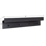 Kate and Laurel Levie Wood Wall Shelf Ledge with Knobs - 36x7.5x4.5