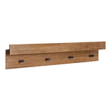 Kate and Laurel Levie Wood Wall Shelf Ledge with Knobs - 36x7.5x4.5