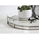 Kate and Laurel Marbury Round Metal Tray