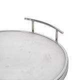 Kate and Laurel Marbury Round Metal Tray