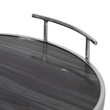 Kate and Laurel Marbury Round Metal Tray