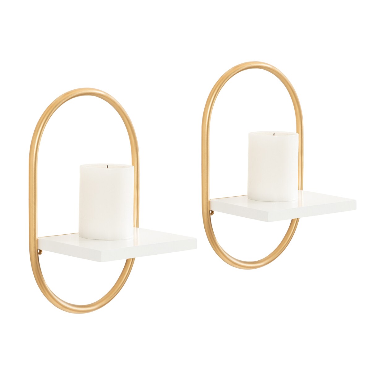 Kate and Laurel Olav Wall Shelf Set