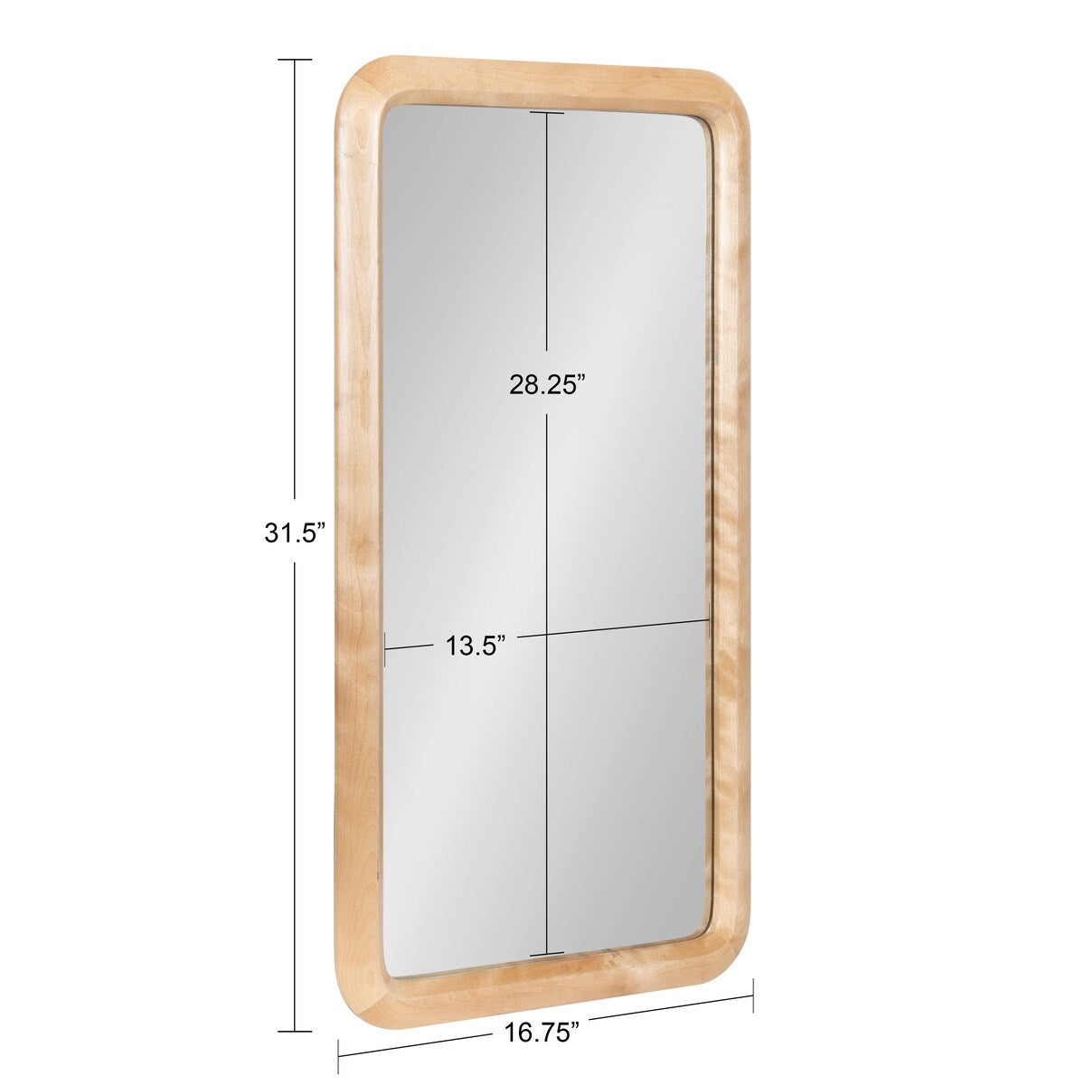 Kate and Laurel Pao Framed Wood Wall Mirror