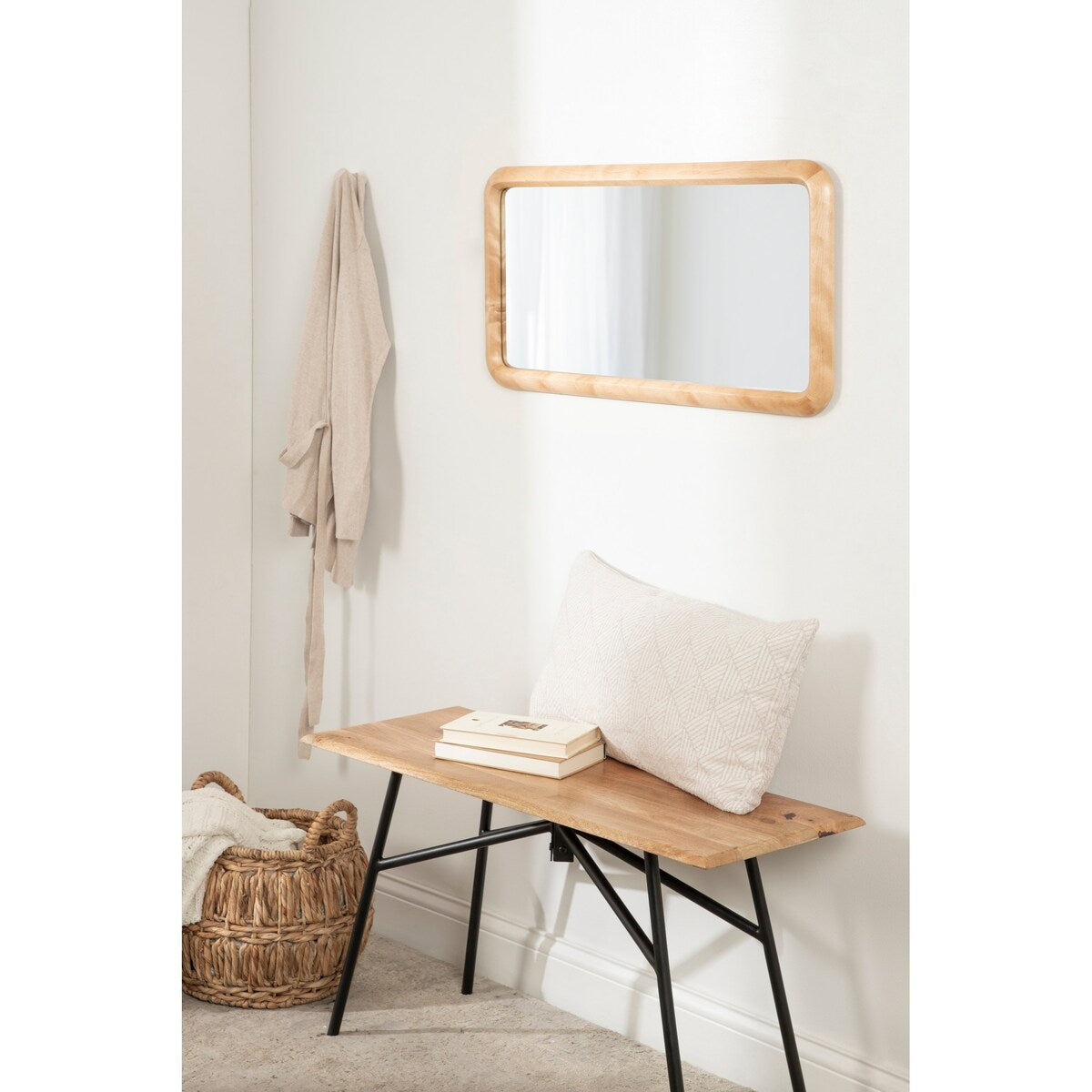 Kate and Laurel Pao Framed Wood Wall Mirror