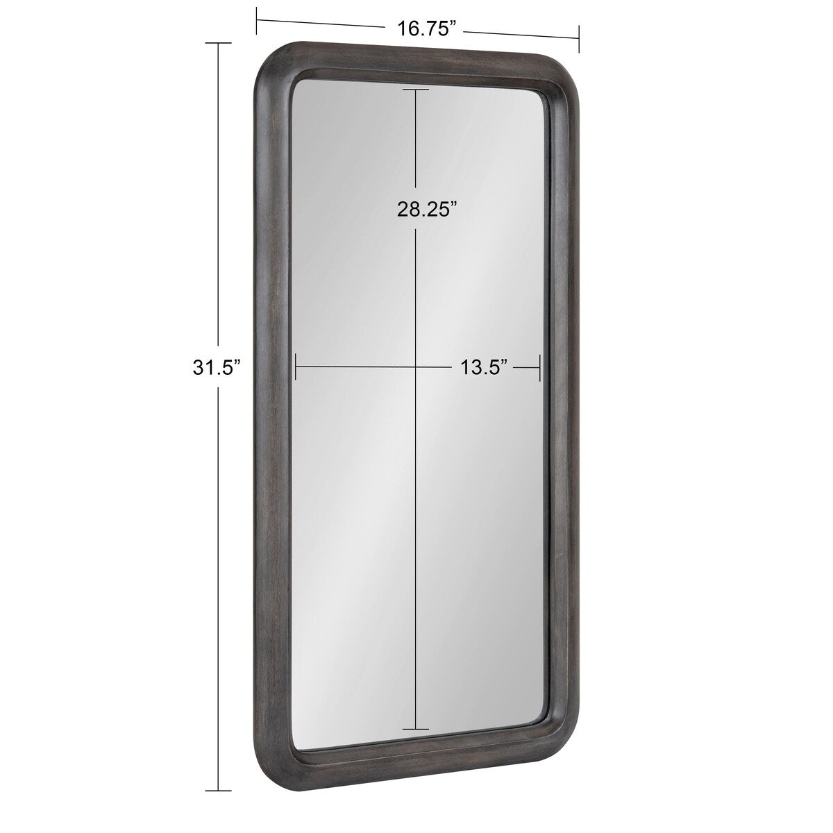 Kate and Laurel Pao Framed Wood Wall Mirror