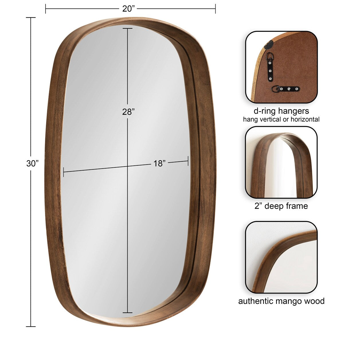 Kate and Laurel Prema Framed Wall Mirror