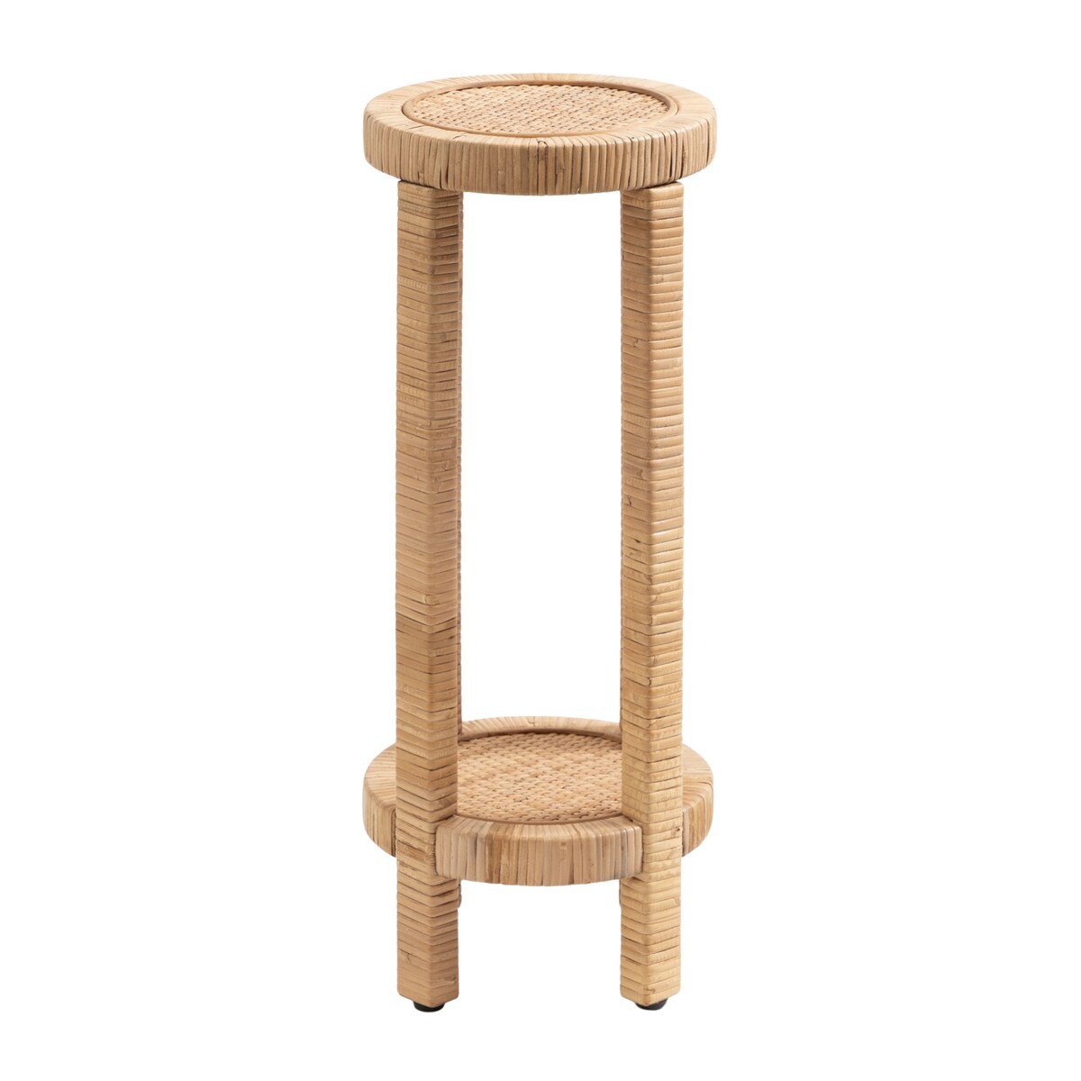 Kate and Laurel Rafina Rattan Drink Table - 9x9x22
