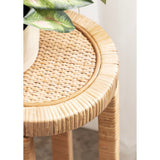 Kate and Laurel Rafina Rattan Drink Table - 9x9x22