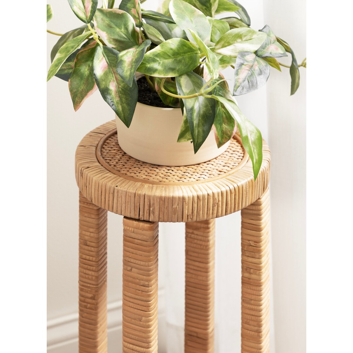 Kate and Laurel Rafina Rattan Drink Table - 9x9x22