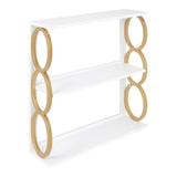 Kate and Laurel Ring Wooden 3-Tier Shelf - 28x8x31