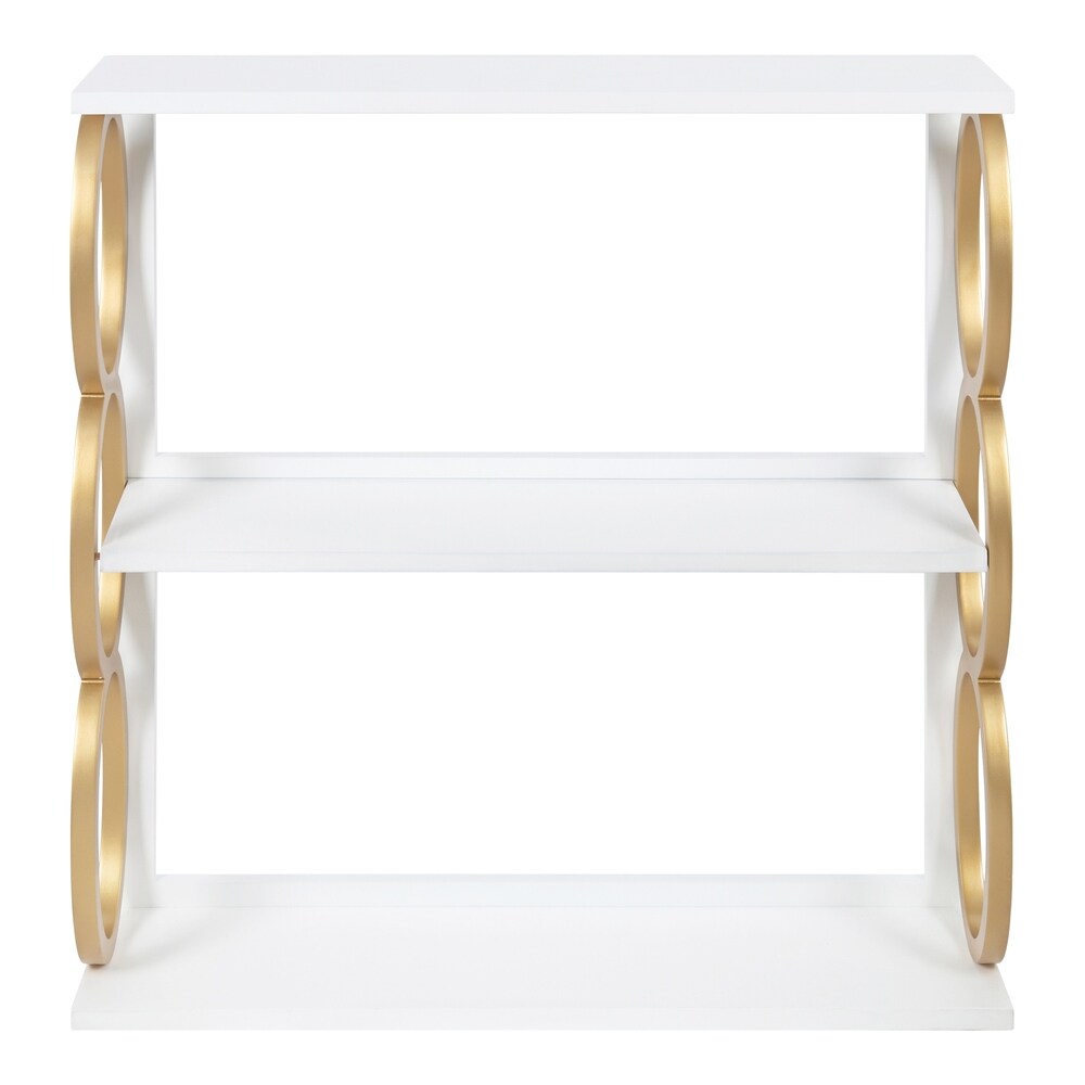 Kate and Laurel Ring Wooden 3-Tier Shelf - 28x8x31