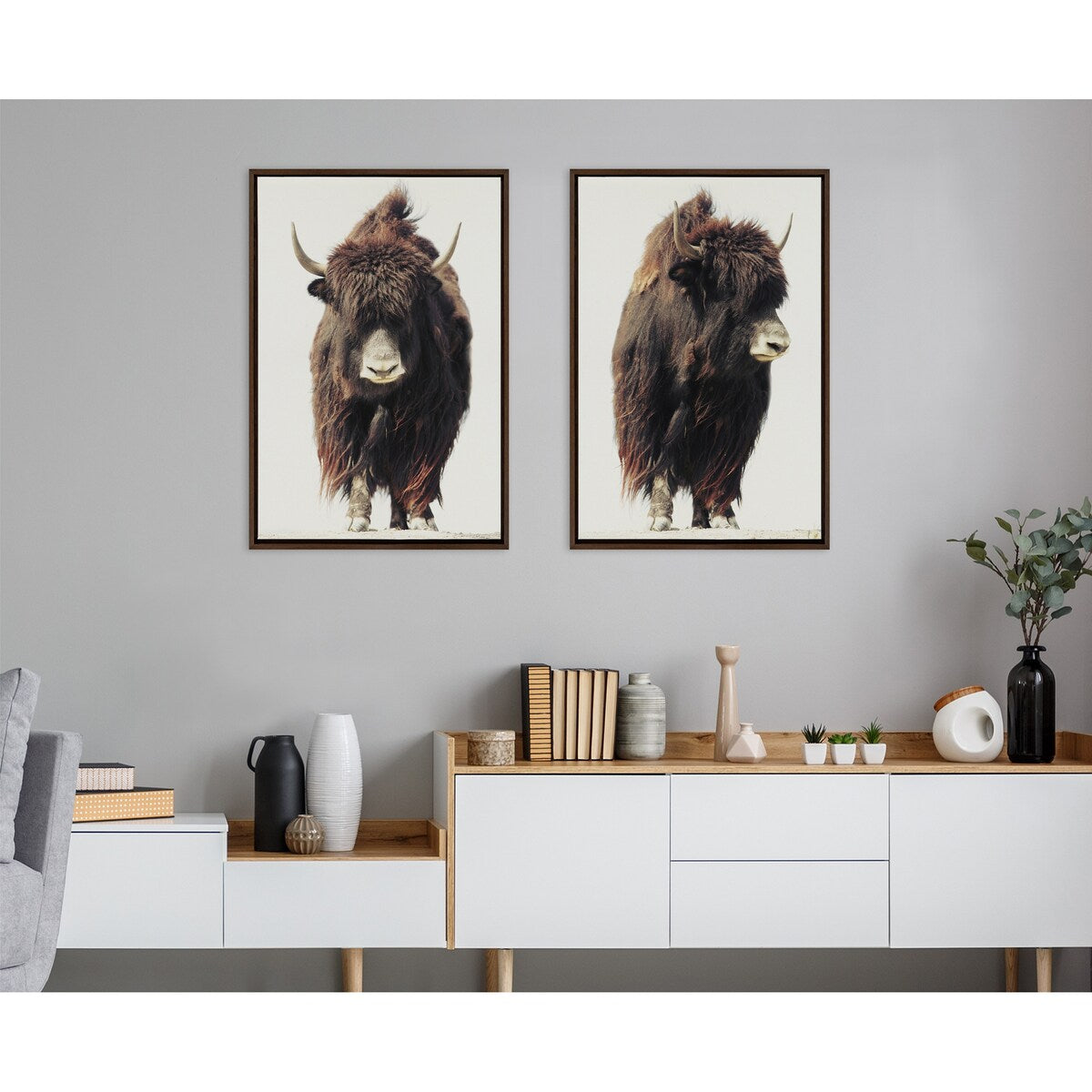 Kate and Laurel Sylvie Beast Framed Canvas by Saint and Sailor Studios