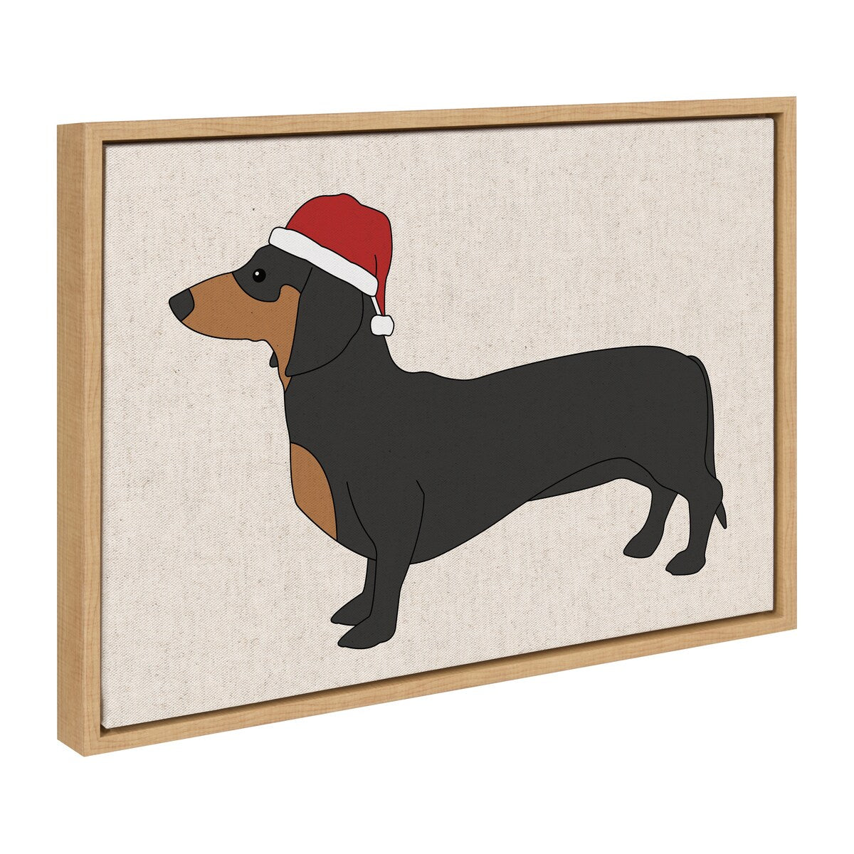 Kate and Laurel Sylvie Dachshund Framed Canvas by Jake Goossen