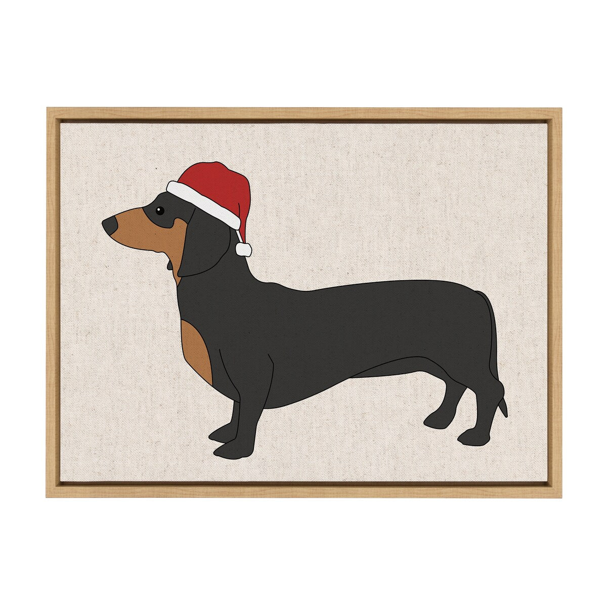 Kate and Laurel Sylvie Dachshund Framed Canvas by Jake Goossen