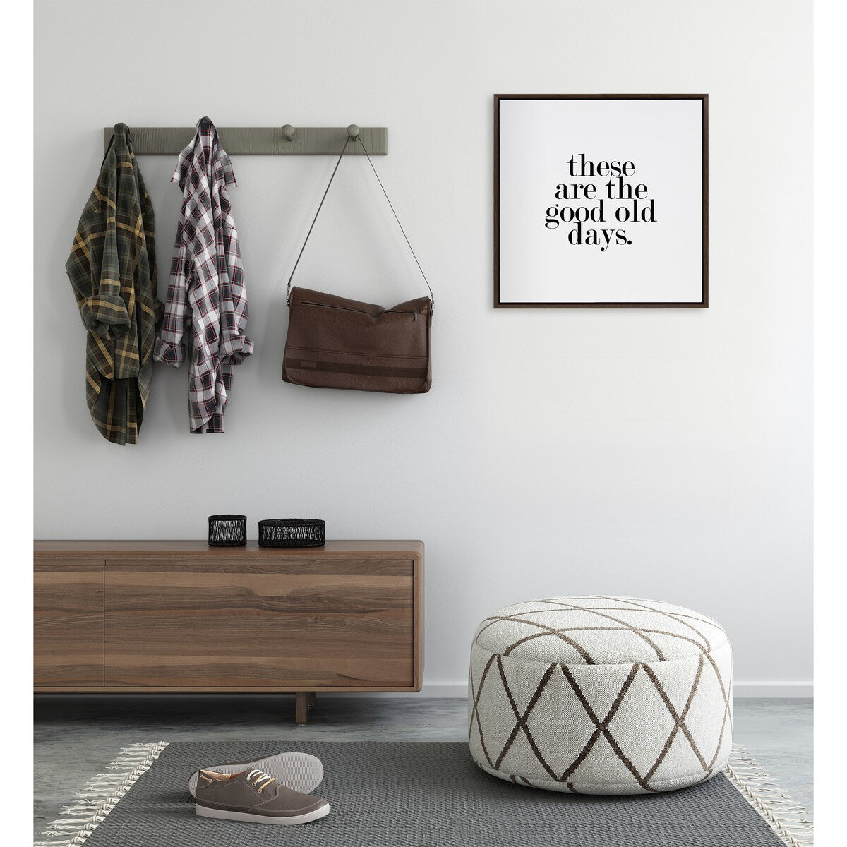 Kate and Laurel Sylvie Good Old Days Framed Canvas by Maggie Price of Hunt and Gather Good