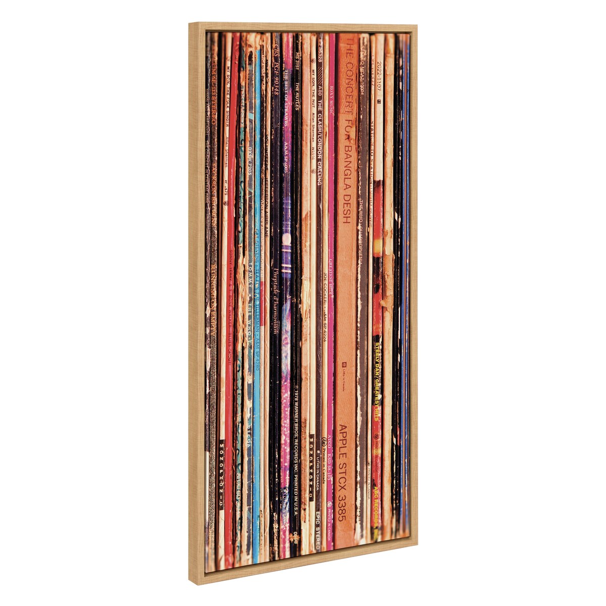 Kate and Laurel Sylvie Record Sleeves Framed Canvas by Robert Cadloff