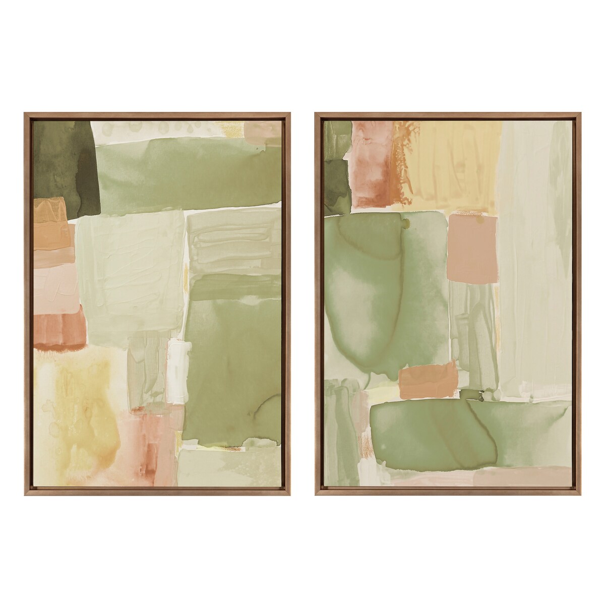 Kate and Laurel Sylvie United2 Framed Canvas Art Set by Amy Lighthall