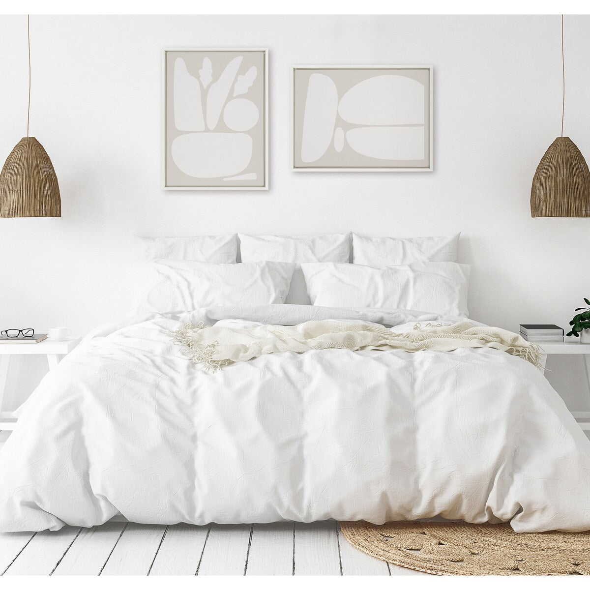 Kate and Laurel Sylvie Zen Neutral Canvas by Creative Bunch Studio