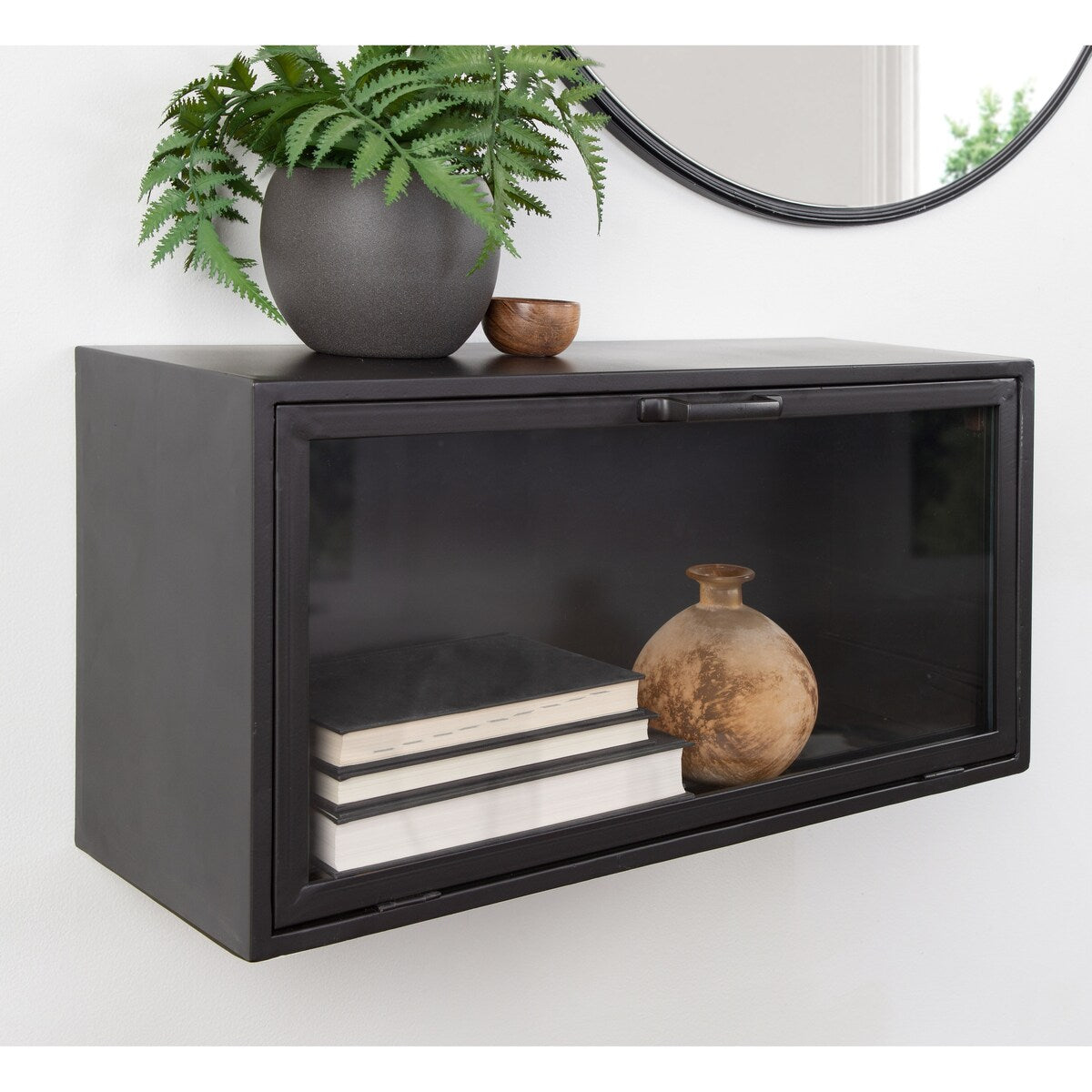Kate and Laurel Trayce Decorative Metal Wall Cabinet - 12x24