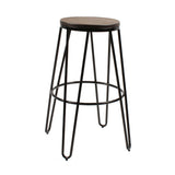 Carbon Loft Hall Wood and Metal Bar Stools (Set of 4)