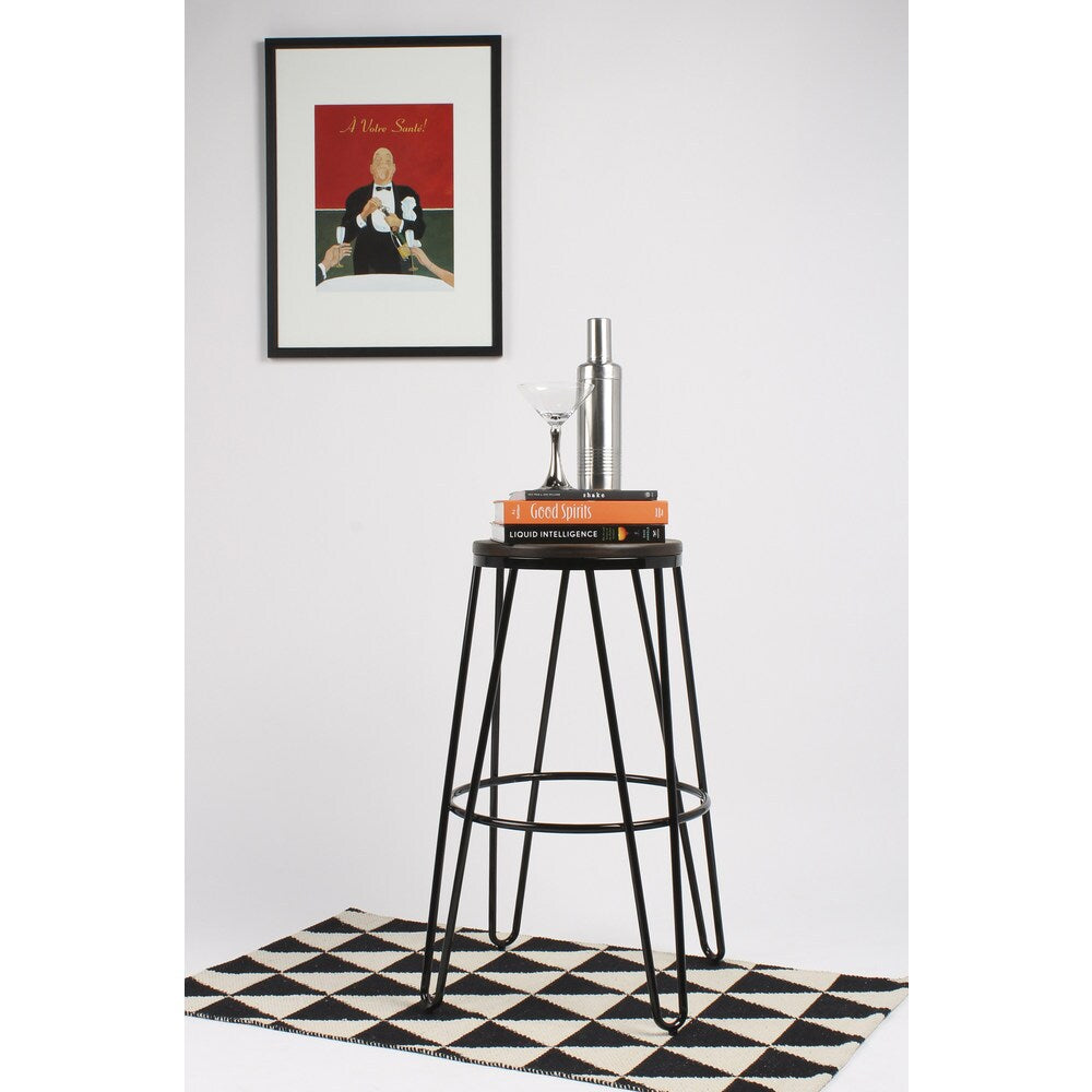 Carbon Loft Hall Wood and Metal Bar Stools (Set of 4)