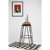 Carbon Loft Hall Wood and Metal Bar Stools (Set of 4)