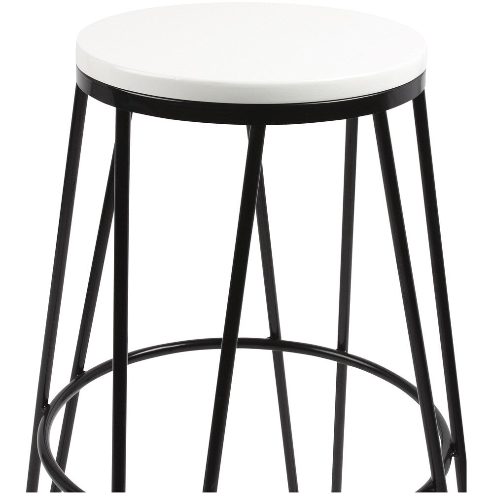Carbon Loft Hall Wood and Metal Bar Stools (Set of 4)