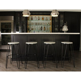 Carbon Loft Hall Wood and Metal Bar Stools (Set of 4)