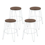 Carbon Loft Hall Wood and Metal Bar Stools (Set of 4)