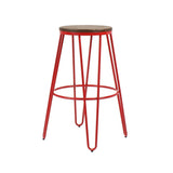 Carbon Loft Hall Wood and Metal Bar Stools (Set of 4)