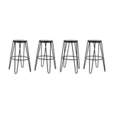 Carbon Loft Hall Wood and Metal Bar Stools (Set of 4)