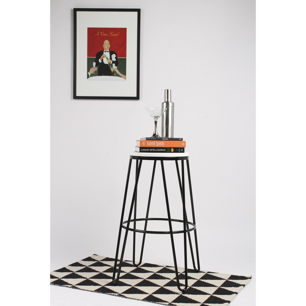 Carbon Loft Hall Wood and Metal Bar Stools (Set of 4)