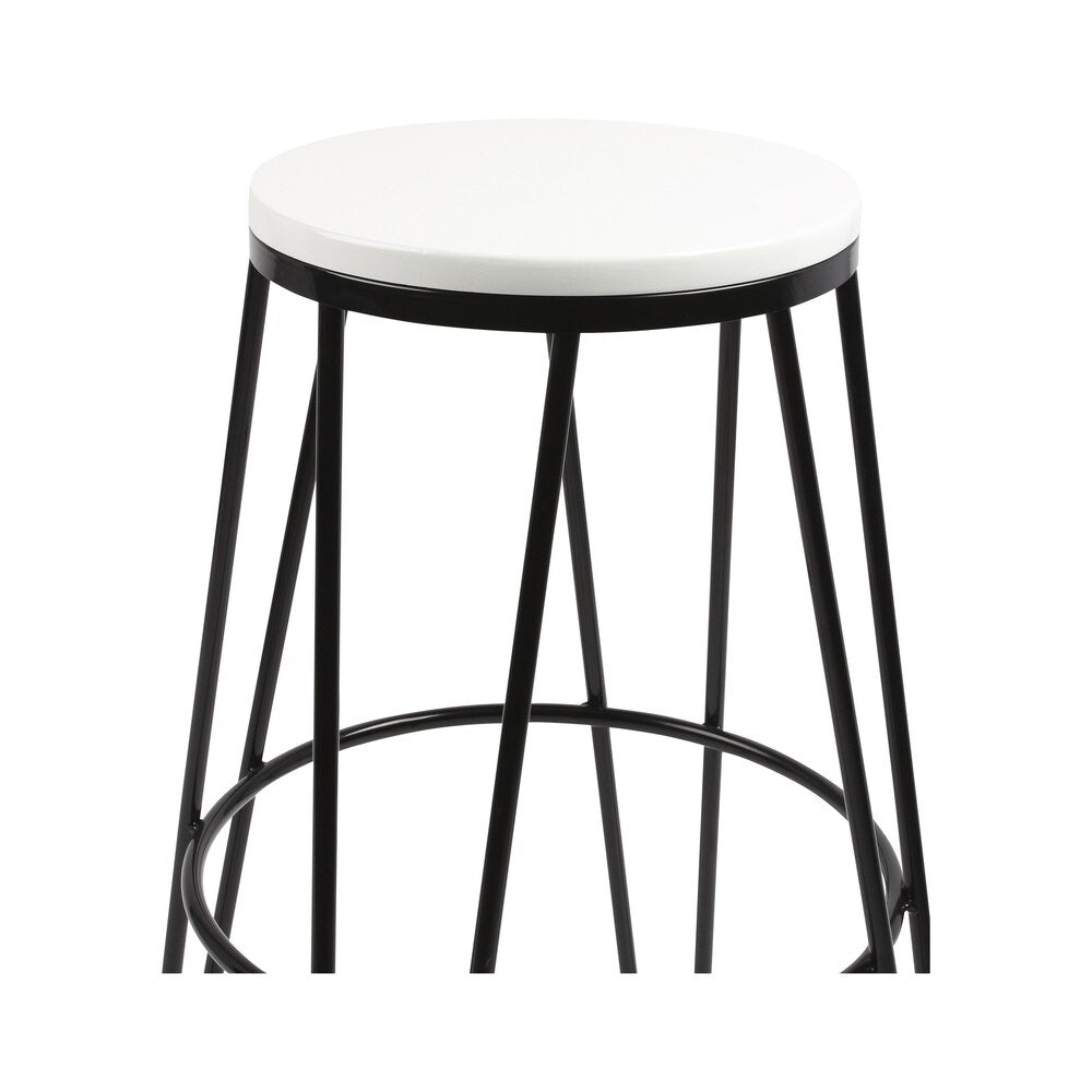 Carbon Loft Hall Wood and Metal Bar Stools (Set of 4)