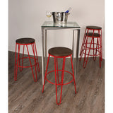 Carbon Loft Hall Wood and Metal Bar Stools (Set of 4)