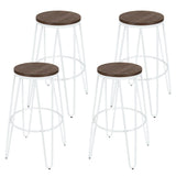 Carbon Loft Hall Wood and Metal Bar Stools (Set of 4)