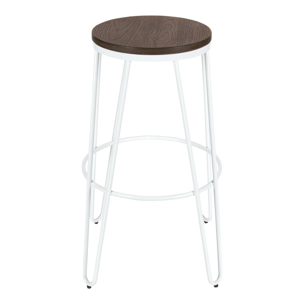 Carbon Loft Hall Wood and Metal Bar Stools (Set of 4)