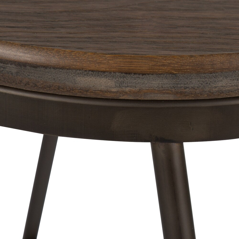 Carbon Loft Hall Wood and Metal Bar Stools (Set of 4)