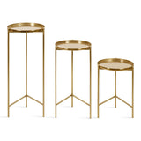 Kate and Laurel Ulani Round Metal Accent Table Set