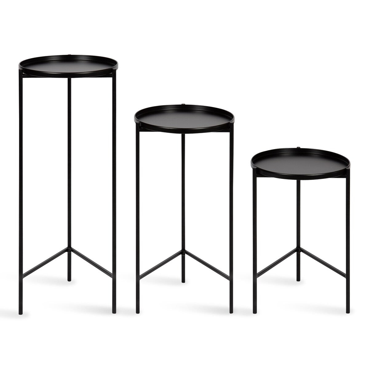 Kate and Laurel Ulani Round Metal Accent Table Set