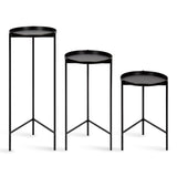 Kate and Laurel Ulani Round Metal Accent Table Set