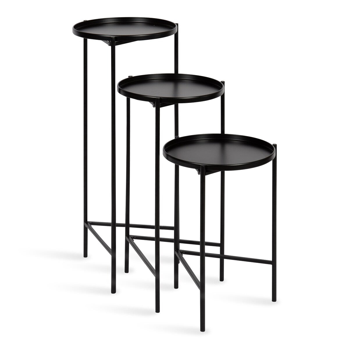 Kate and Laurel Ulani Round Metal Accent Table Set