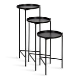 Kate and Laurel Ulani Round Metal Accent Table Set